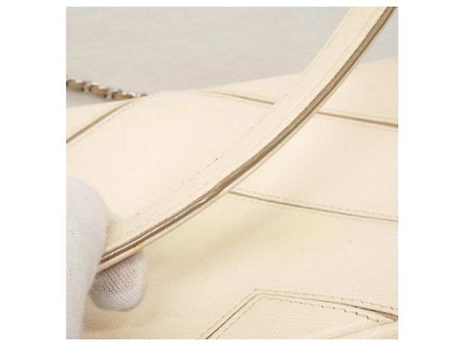 Borsa a tracolla Chanel Beige e Bianca - vista 8