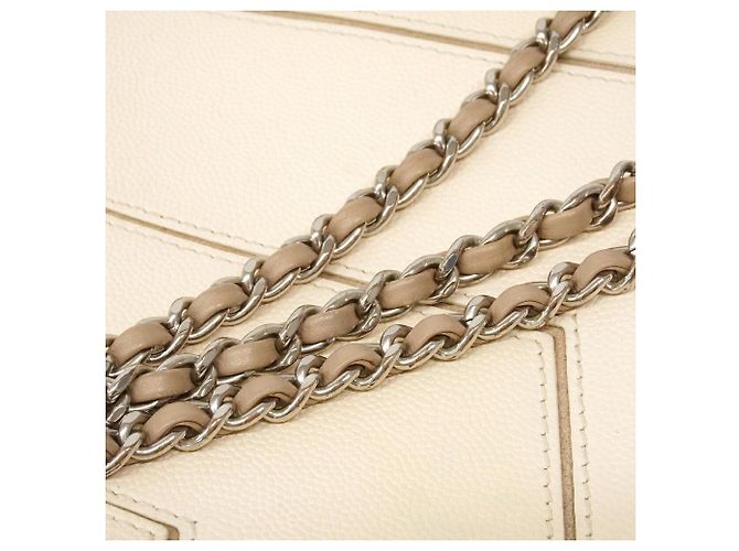 Borsa a tracolla Chanel Beige e Bianca - vista 9