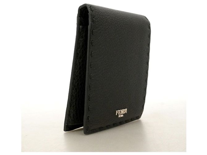Fendi Black Leather Bi-fold Wallet - view 2
