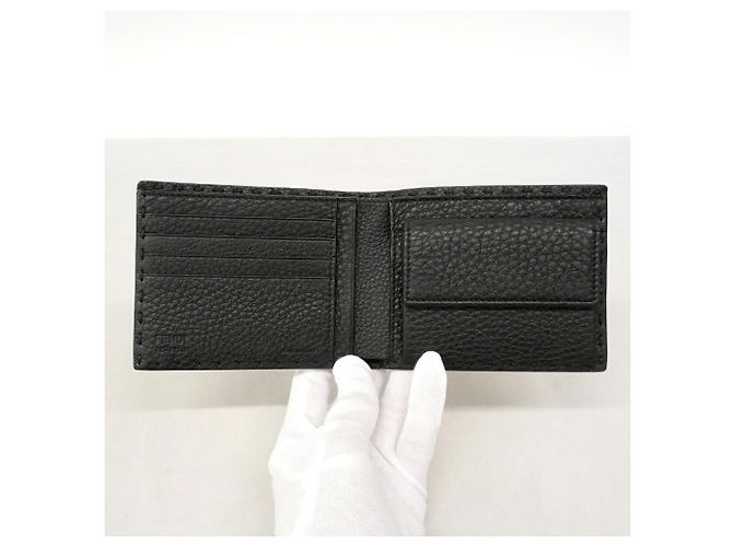 Fendi Black Leather Bi-fold Wallet - view 4