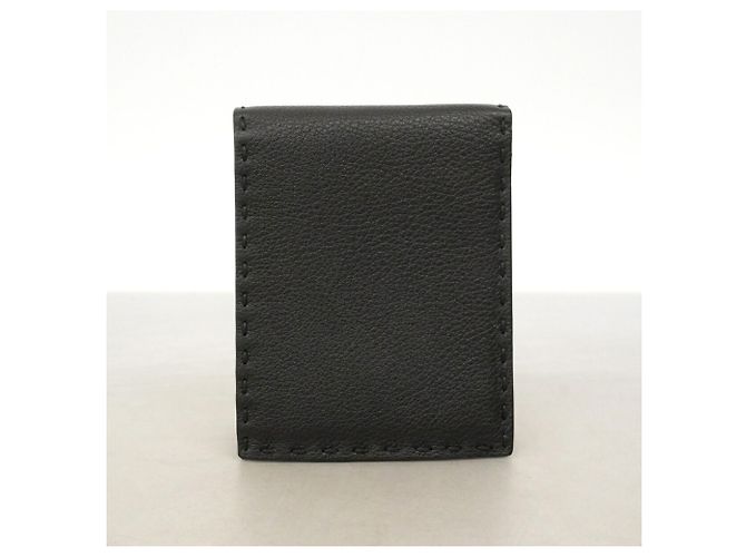 Fendi Black Leather Bi-fold Wallet - view 6