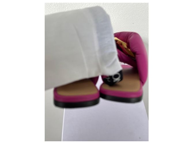 Sandali bassi in pelle rosa JW Anderson - vista 12