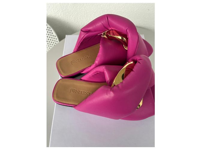 Sandali bassi in pelle rosa JW Anderson - vista 2