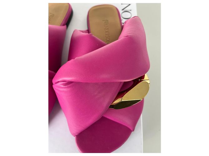 Sandali bassi in pelle rosa JW Anderson - vista 4
