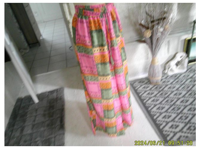Autre Marque Gold & Silver Weite bedruckte Patchwork-Hose - Ansicht 2