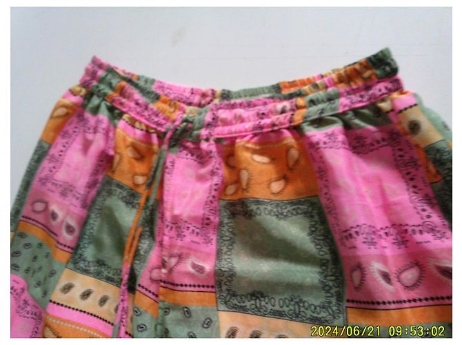 Autre Marque Gold & Silver Weite bedruckte Patchwork-Hose - Ansicht 8