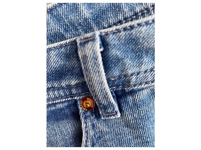Versace Jeans Blu Denim con Motivo Greca Rosa - vista 6