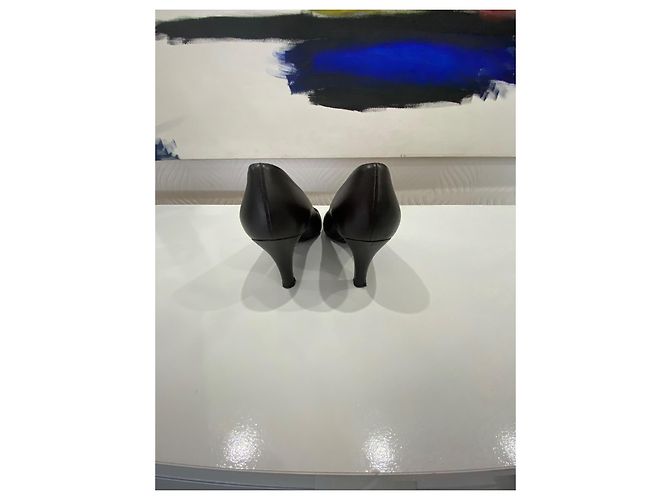 Prada Escarpins Cuir Marron Foncé - vue 7