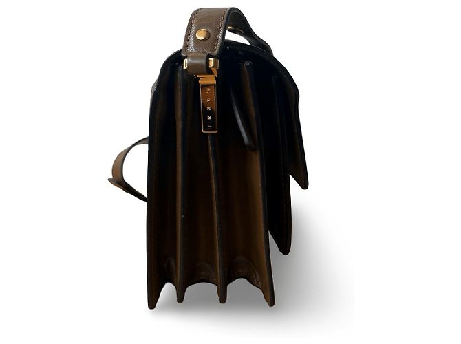 Bolso de mano Marni Trunk de cuero marrón - vista 2