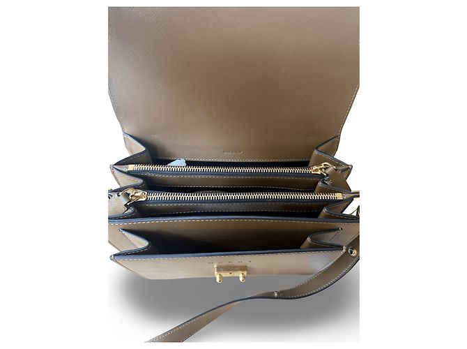 Bolso de mano Marni Trunk de cuero marrón - vista 3