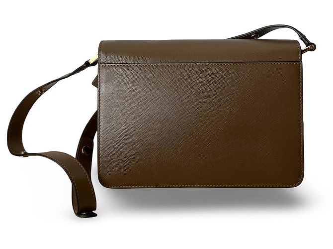 Bolso de mano Marni Trunk de cuero marrón - vista 6