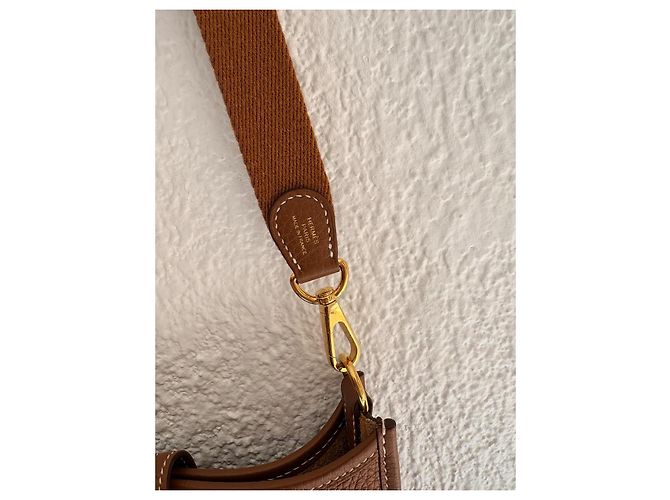 Hermès Evelyn Mini borsa a tracolla in pelle marrone - vista 2