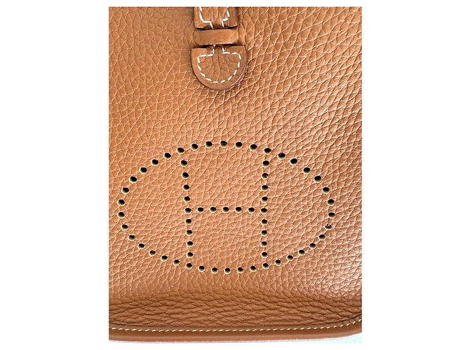 Hermès Evelyn Mini borsa a tracolla in pelle marrone - vista 3