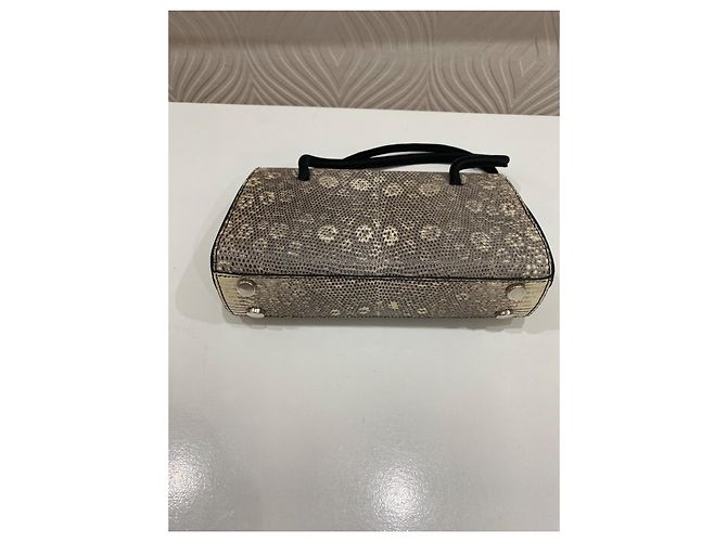 Sac à main Jil Sander en cuir de python gris - vue 2