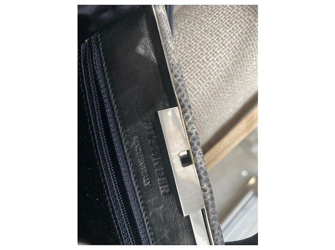 Sac à main Jil Sander en cuir de python gris - vue 4