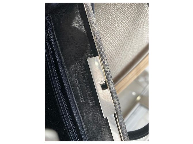 Sac à main Jil Sander en cuir de python gris - vue 5