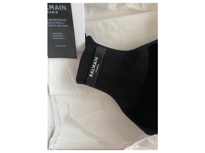 Mascherina Balmain nera con cristalli - vista 6
