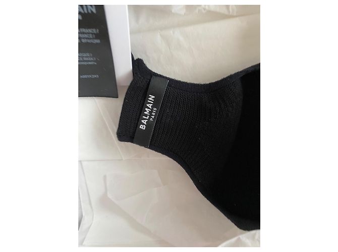 Mascherina Balmain nera con cristalli - vista 7