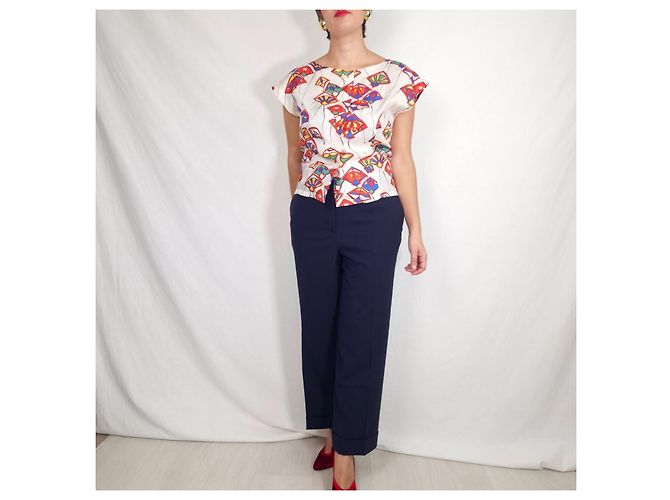 Jil Sander Dark Blue Tailored Wool Trousers - view 6