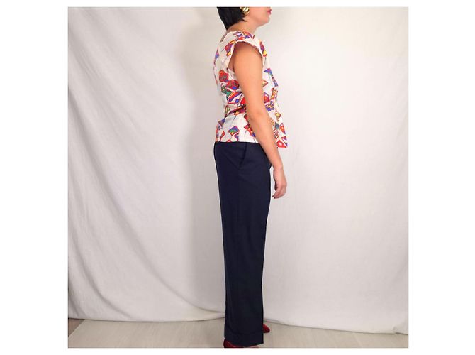Jil Sander Dark Blue Tailored Wool Trousers - view 8