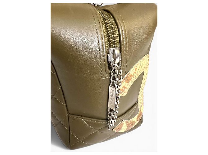 Chanel Ligne Cambon Bowler Bag Grün Python - Ansicht 5