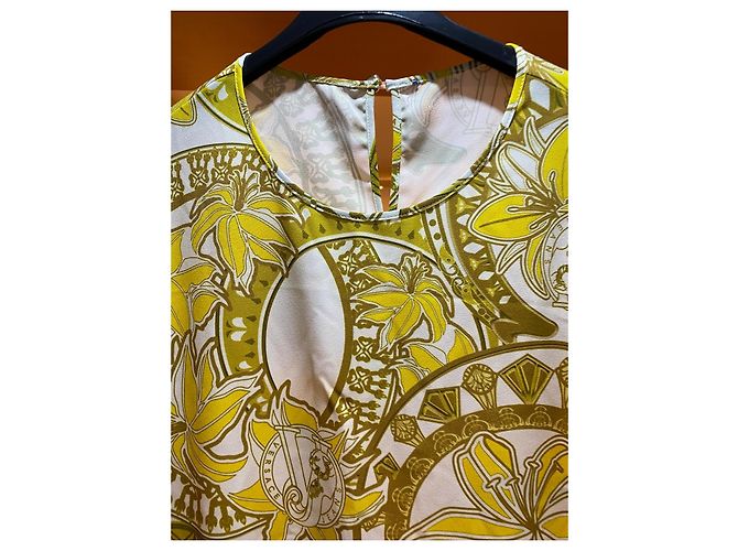 Versace Jeans Couture Versace Jeans bedrucktes Kleid - Weiß & Gelb - Ansicht 2