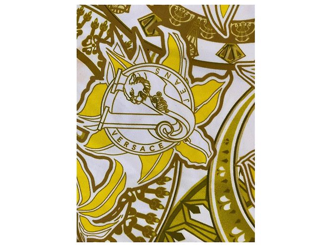 Versace Jeans Couture Versace Jeans bedrucktes Kleid - Weiß & Gelb - Ansicht 4