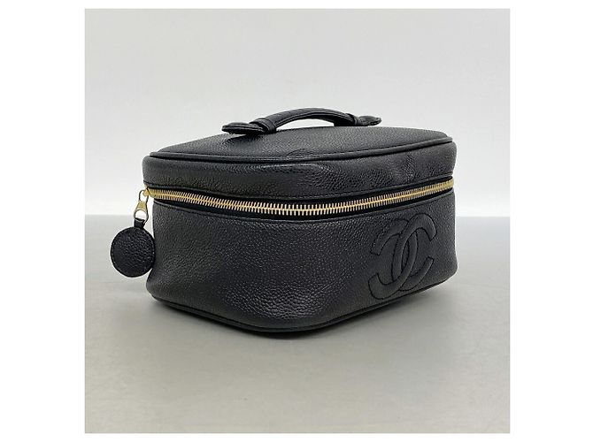 Bolso Vanity Chanel de piel de becerro granulada negra - vista 2