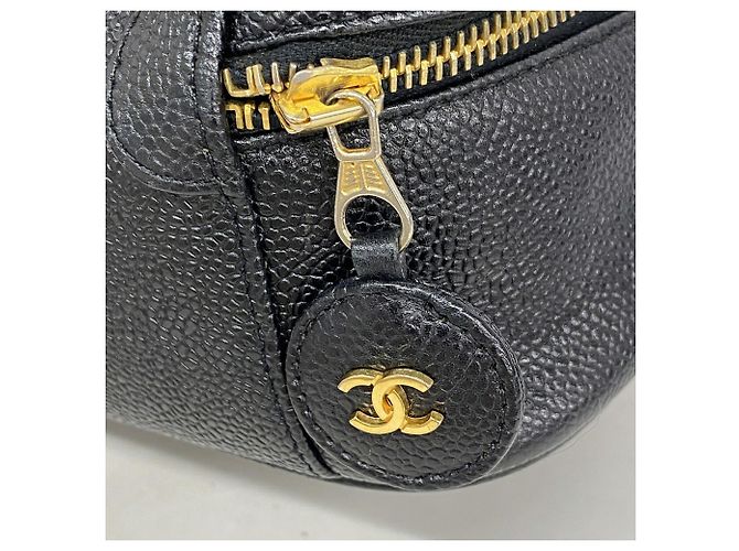 Bolso Vanity Chanel de piel de becerro granulada negra - vista 8