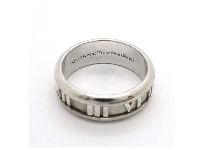 Autre Marque Tiffany & Co. Atlas Ring aus 18K Weißgold - Ansicht 4
