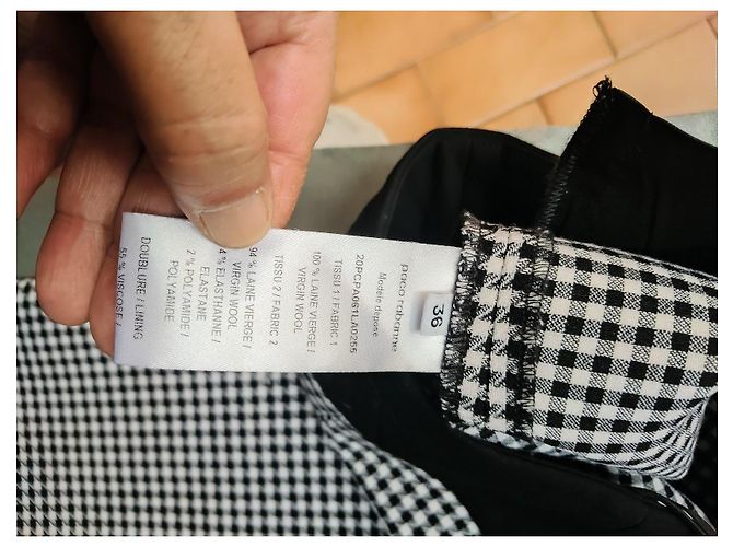 Pantalones Paco Rabanne de cuadros houndstooth - vista 7