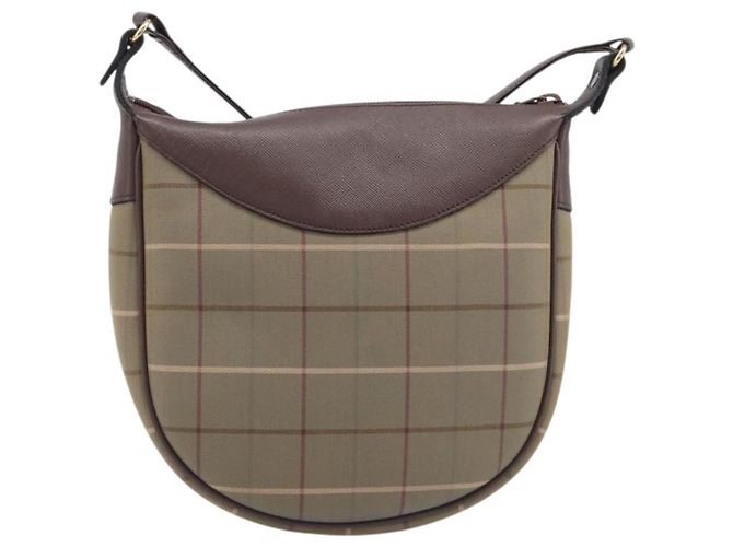 Burberry Nova Check Schultertasche aus Canvas - Ansicht 2