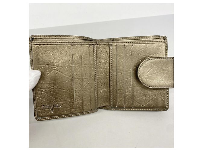 Chanel Cambon Leder Portemonnaie Bronze - Ansicht 3