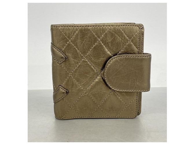 Chanel Cambon Leder Portemonnaie Bronze - Ansicht 8