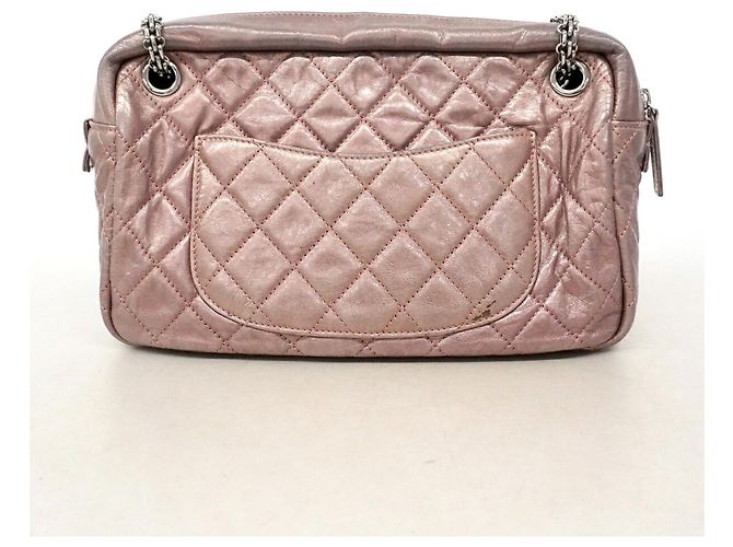 Chanel 2.55 gesteppte Schultertasche aus Leder mit Kette - Ansicht 10