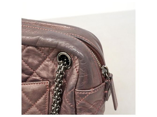 Chanel 2.55 gesteppte Schultertasche aus Leder mit Kette - Ansicht 6