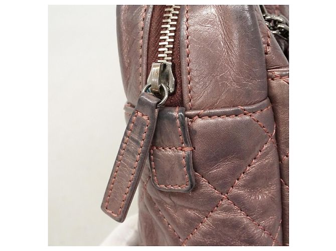 Chanel 2.55 gesteppte Schultertasche aus Leder mit Kette - Ansicht 8