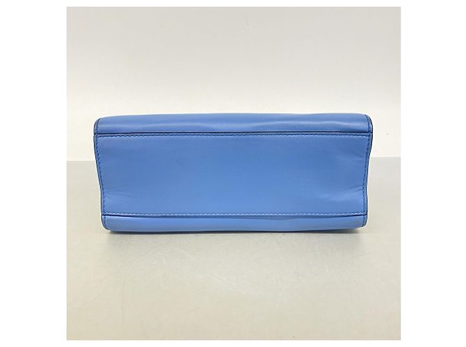 Gucci Bamboo Handtasche aus Leder Hellblau - Ansicht 3