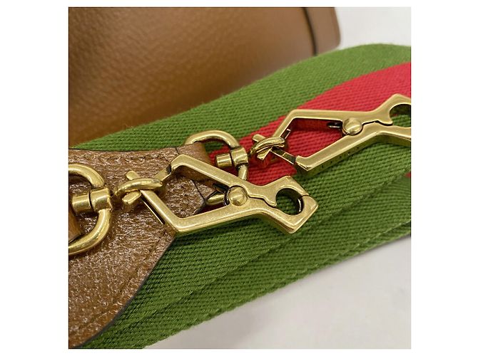 Borsa tote Gucci Diana in pelle marrone - vista 11
