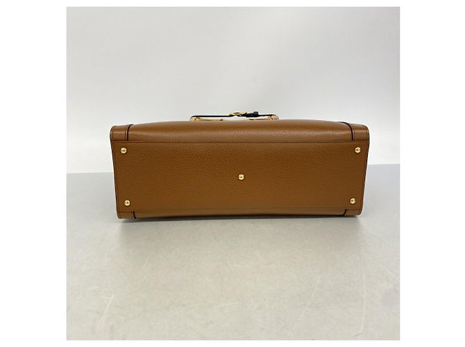Borsa tote Gucci Diana in pelle marrone - vista 3
