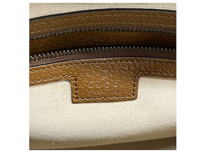Borsa tote Gucci Diana in pelle marrone - vista 5