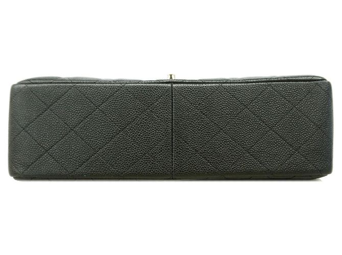 Borsa a tracolla Chanel nera in pelle di vitello grana - vista 3