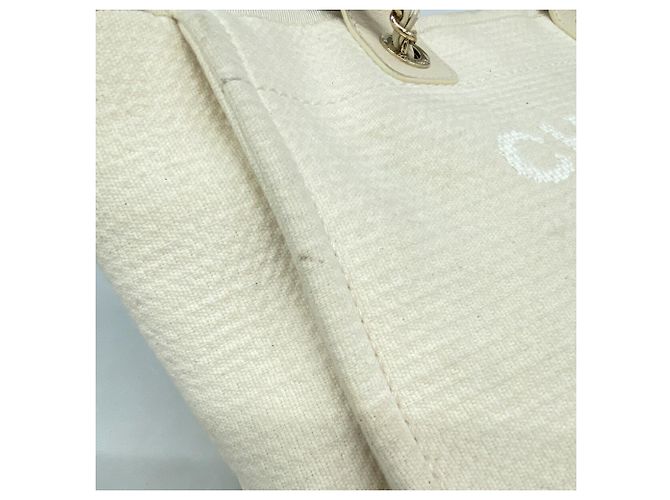 Chanel Deauville Canvas Chain Tote Bag - Ansicht 12