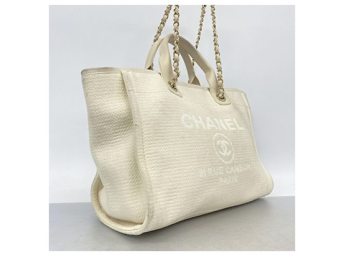 Chanel Deauville Canvas Chain Tote Bag - Ansicht 2