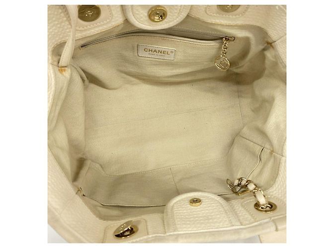 Chanel Deauville Canvas Chain Tote Bag - Ansicht 4