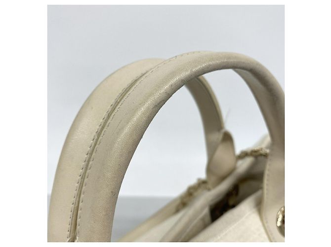 Chanel Deauville Canvas Chain Tote Bag - Ansicht 7