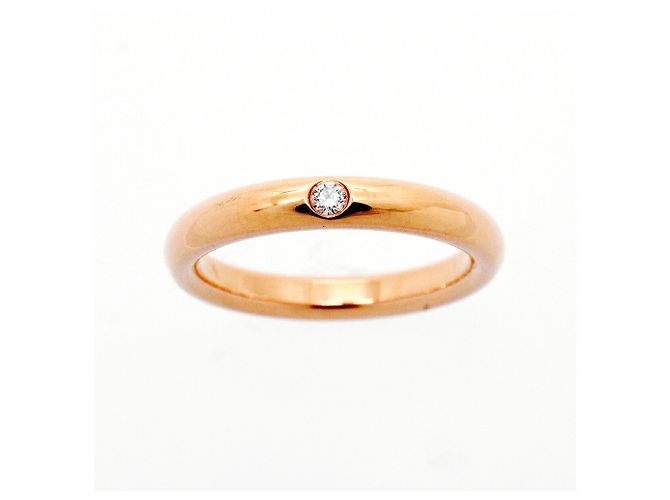 Autre Marque Tiffany & Co. Ehering aus 18K Roségold mit Diamanten - Ansicht 2