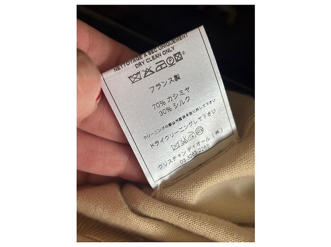 Christian Dior Kaschmir-Seiden-Pullover Beige - Ansicht 10