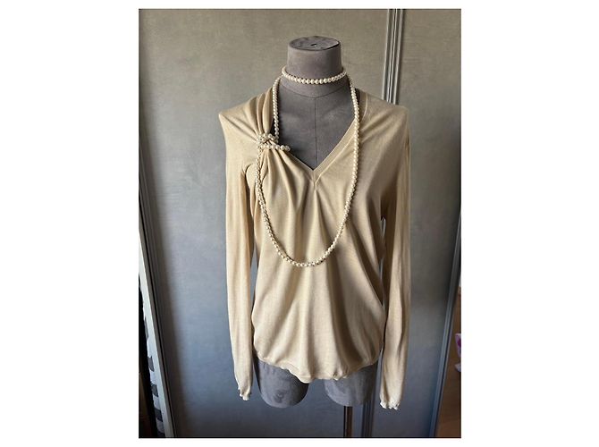 Christian Dior Kaschmir-Seiden-Pullover Beige - Ansicht 2