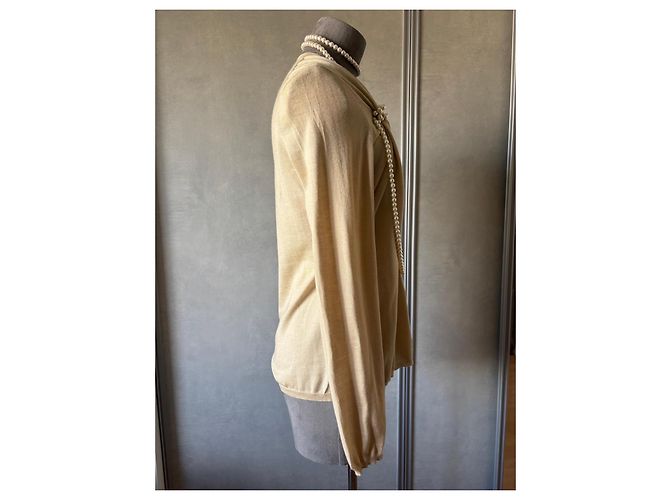 Christian Dior Kaschmir-Seiden-Pullover Beige - Ansicht 6